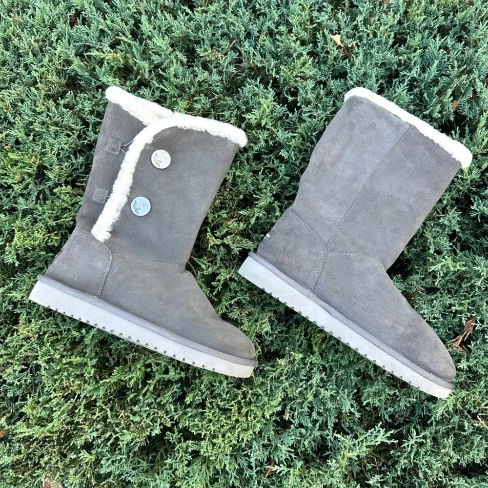 Koolaburra by UGG Women's Kinslei Tall Boots Size 7 Stone Gray Winter Boots‎